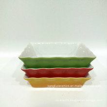 Different Color Glazed Ceramic Bakeware (set)